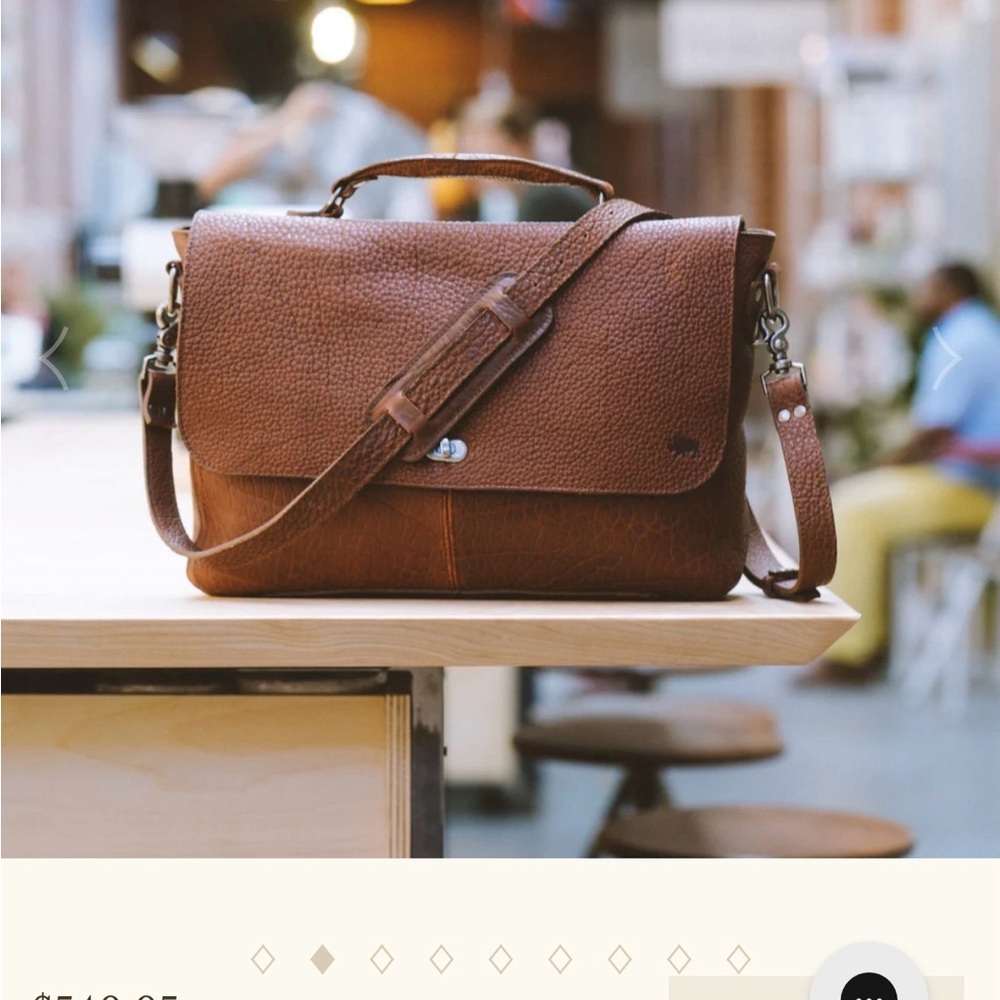 Elegant Brown Leather Messenger Bag for Men